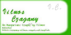 vilmos czagany business card